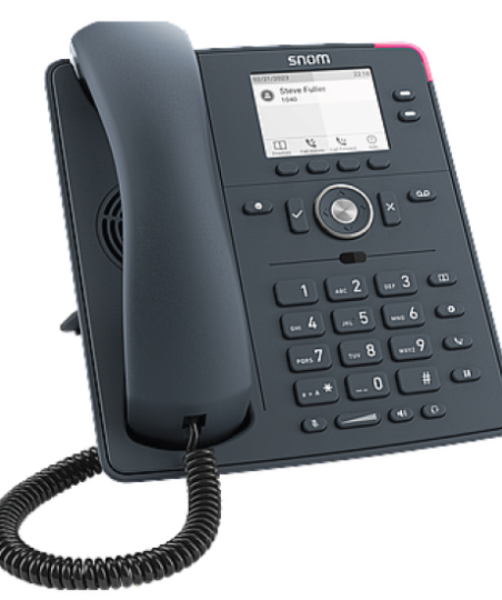 Snom D140 IP Desk Phone Black: 2 SIP identities, low power consumption (PoE), grey scale graphical display 2,8”, 4 context sensitive function keys + 2 function keys