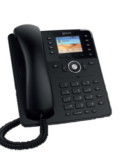 Snom D735 IP Desk Phone Black: 12 SIP accounts, 2 PoE Gigabit ports, 8 physical keys, 32 BLF (PSU not included)