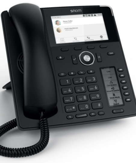 Snom D785 Enterprise IP Phone Black: 12 SIP accounts, 2 PoE Gigabit ports, 6 physical keys, 24 BLF (PSU not included)
