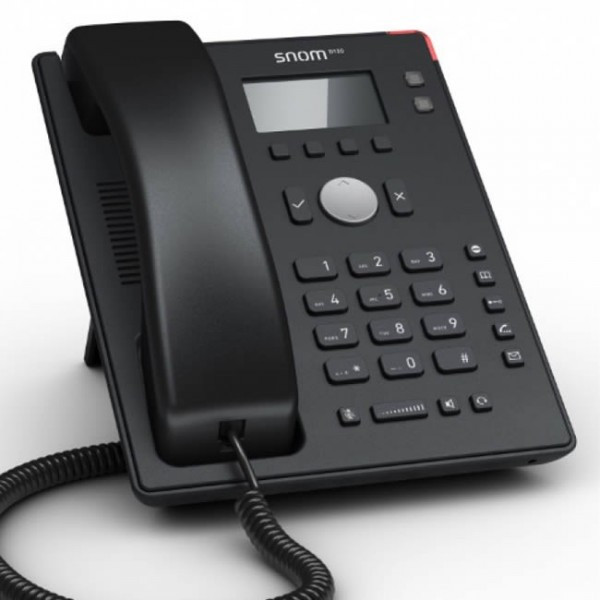 Snom D120 Entry Level IP Phone: 2 SIP accounts, 2 PoE Fast Ethernet ports, 2 line keys (PSU not included)