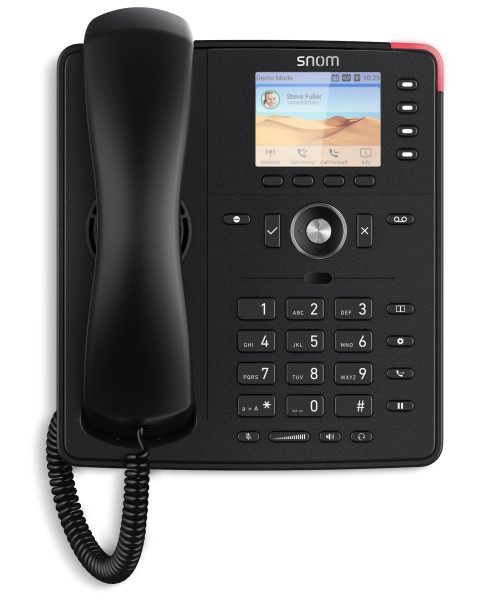 Snom D713 Entry-level IP Phone: 6 account SIP, Gigabit switch, High-resolution TFT display
