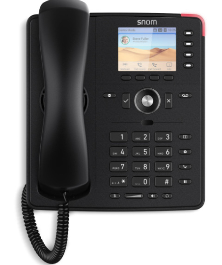 Snom D713 Entry-level IP Phone: 6 account SIP, Gigabit switch, High-resolution TFT display