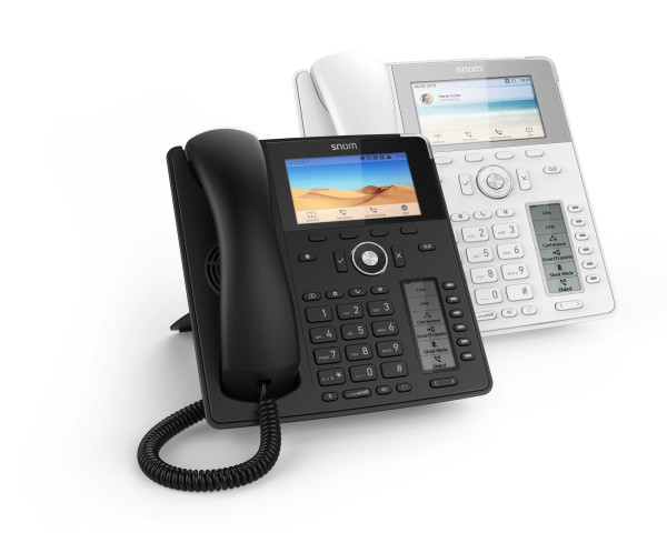 Snom D785N Enterprise IP Phone Black: 12 SIP accounts, 2 PoE Gigabit ports, 6 physical keys, 24 BLF. D785 version WITHOUT BLUETOOTH. (PSU not included)