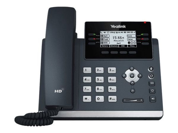 Yealink SIP-T42U, Elegant IP Phone- 12 account SIP, 2 porte PoE Gigabit, 2porte USB, 6 tasti BLF