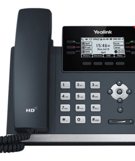 Yealink SIP-T42U, Elegant IP Phone- 12 account SIP, 2 porte PoE Gigabit, 2porte USB, 6 tasti BLF